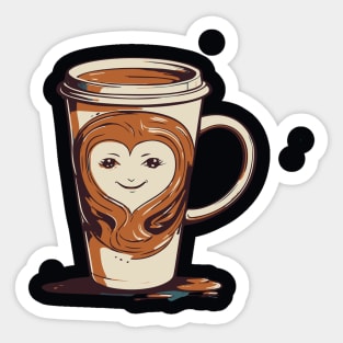 Coffee And Smile Sticker